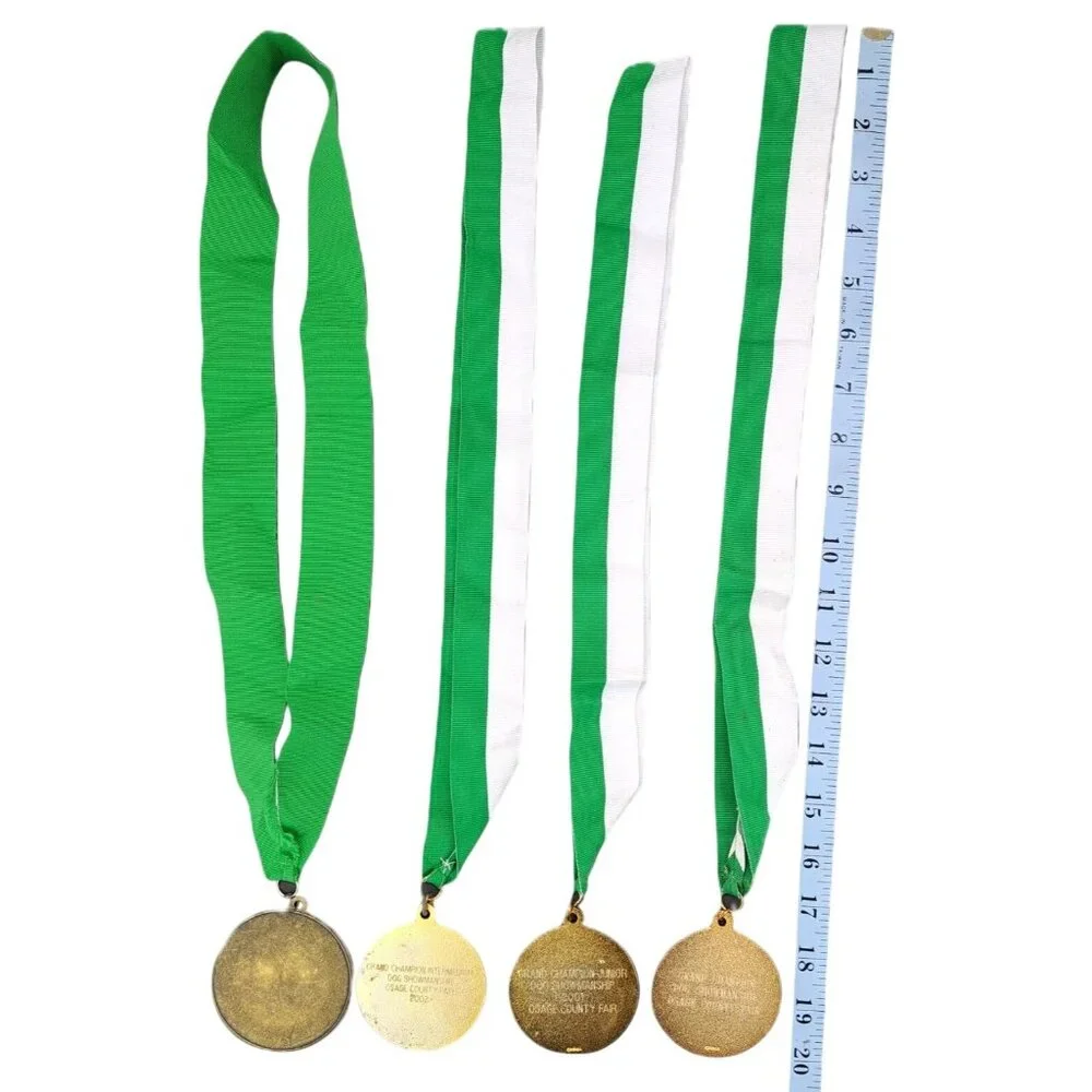 Vintage 4H Dog Show Medals Lot of 4 Metal Collection Osage County Fair Kansas - Picture 11 of 14